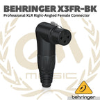Behringer X3FR Professional XLR Right-Angled Female Connector - Jack XLR Female Angled 3 Pin X3-FR
