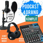 PAKET PODCAST BEREMPAT KOMPLIT MAONO A03T, MAONO MH601 PLUS MIXER