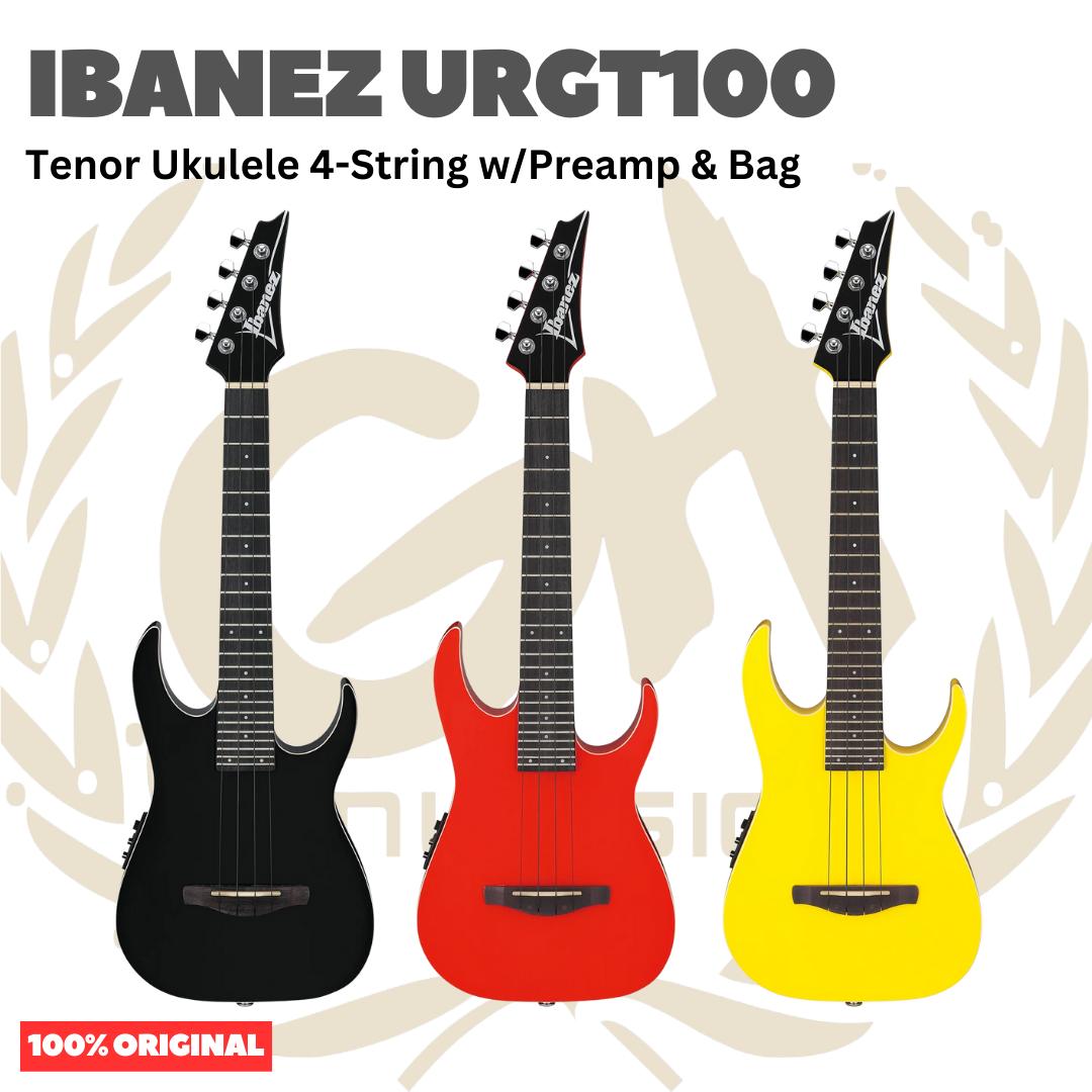 Ibanez URGT100 Tenor Ukulele 4-String w/Preamp & Bag - Ukulele Tenor 4-senar Original Asli