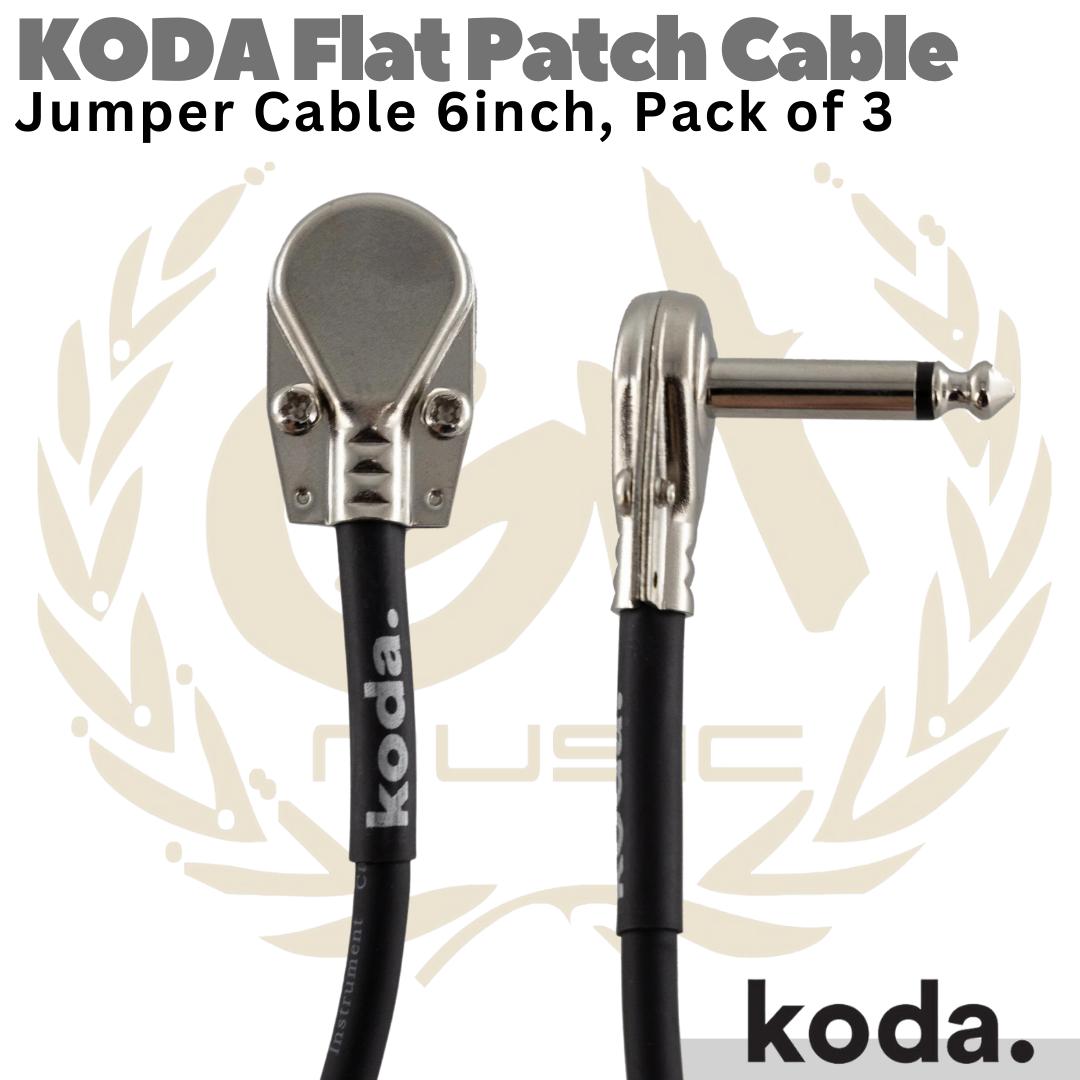 KODA Flat Patch Cable 6 inch | Kabel Jack Jumper Gitar L isi 3