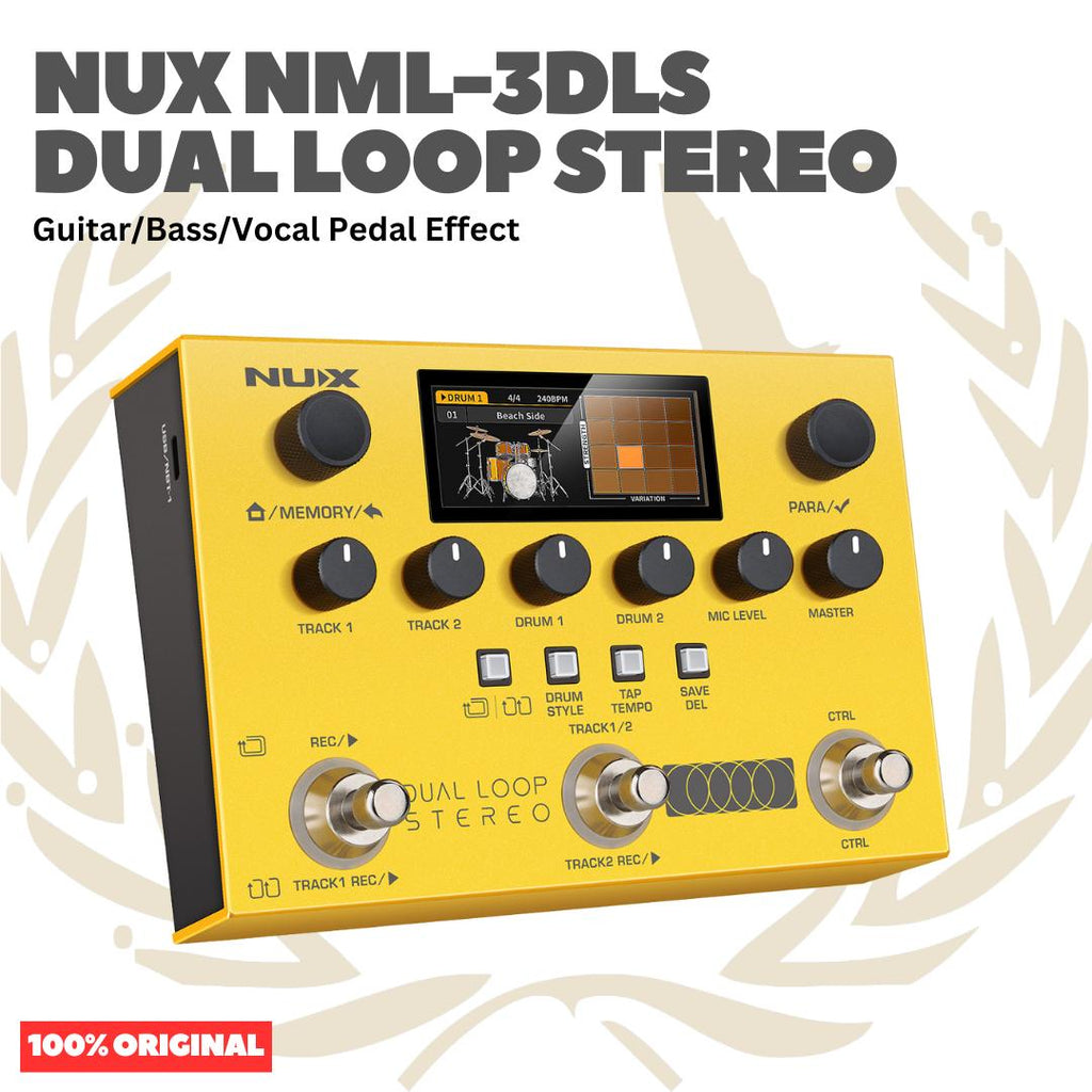 NUX NML-3DLS Dual Loop Stereo Guitar Bass Vocal Pedal Effect - Efek Pedal Gitar Bass Vokal Original Asli