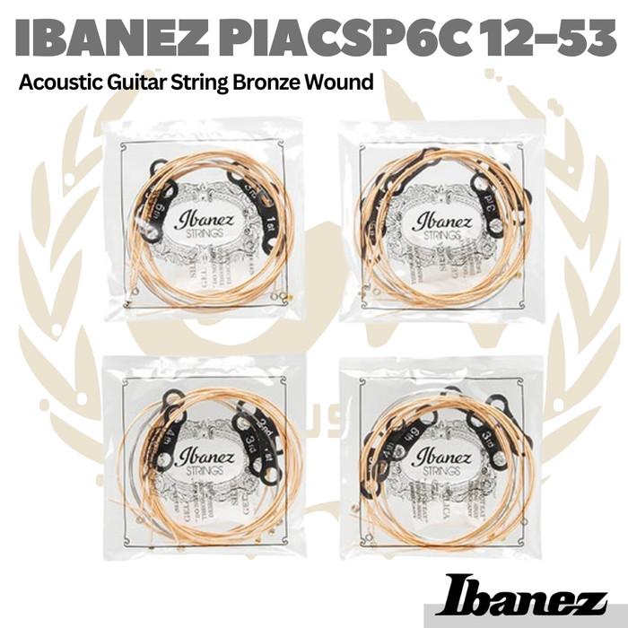 Ibanez PIACSP6C 12-53 Light Acoustic Guitar Strings, 4-pack - Senar