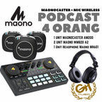 PAKET PODCAST 4 ORANG MAONOCASTER AU AM200 PLUS MIC LAVALIER WIRELESS