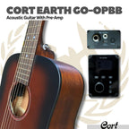 Cort Earth GO Acoustic Electric Guitar with Pre-Amp - Gitar Transkustik TransAcoustic Akustik Elektrik Earth-Go PreAmp Original Asli