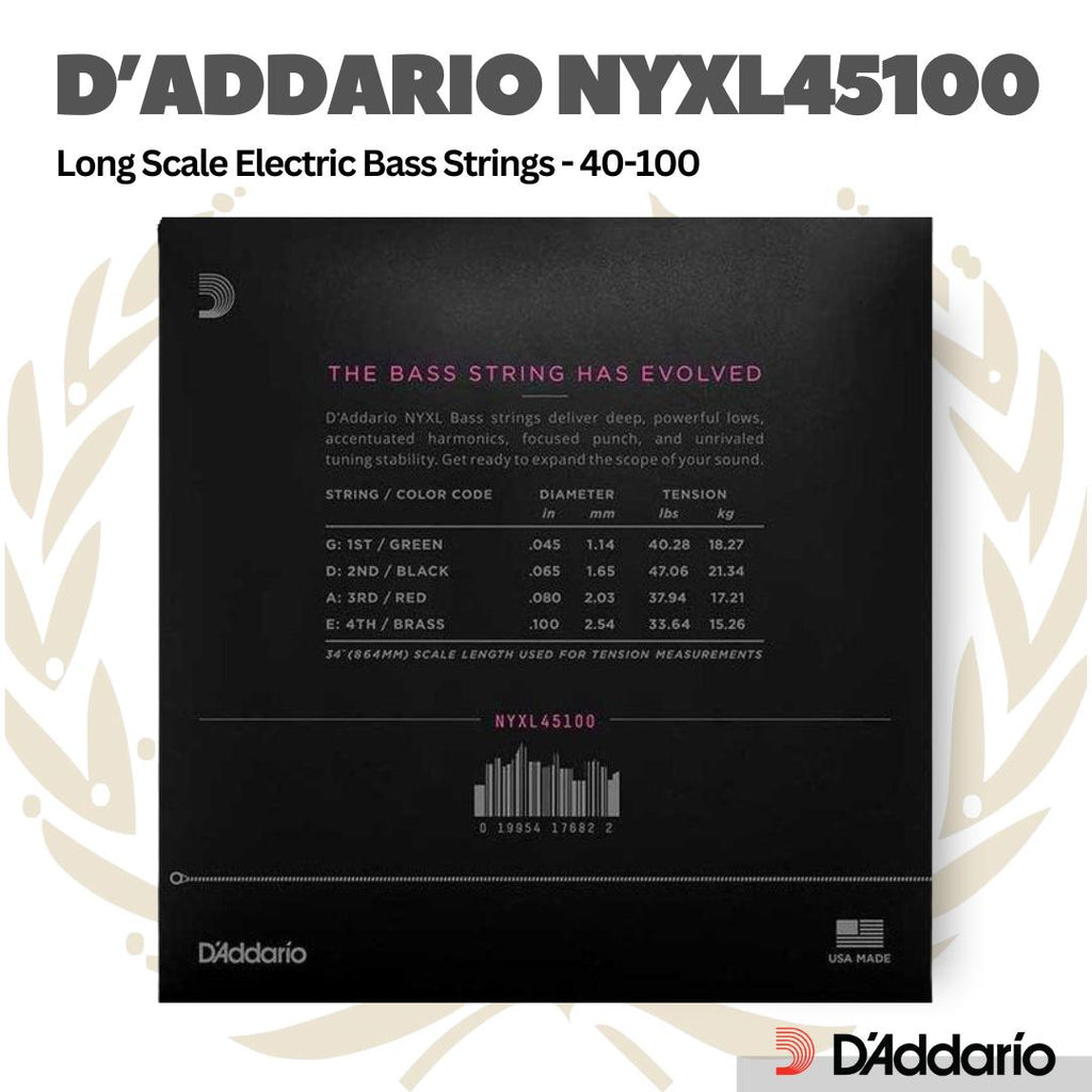 D’ADDARIO NYXL45100 BASS STRING LONG SCALE 45-100 | SENAR BASS