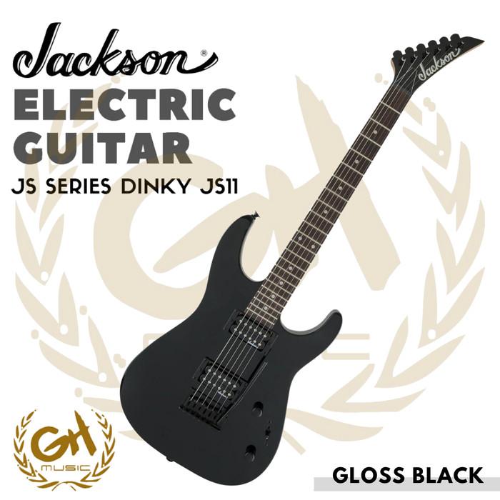 JACKSON JS SERIES DINKY JS11 ELECTRIC GUITAR, GLOSS BLACK | Gitar