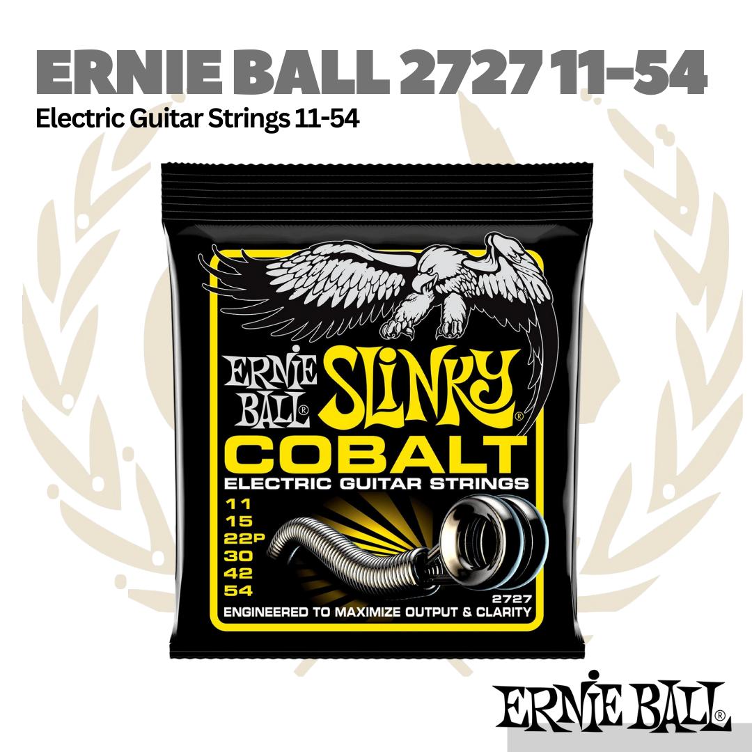 Ernie Ball 2727 Beefy Slinky Cobalt Electric Guitar Strings, 11-54