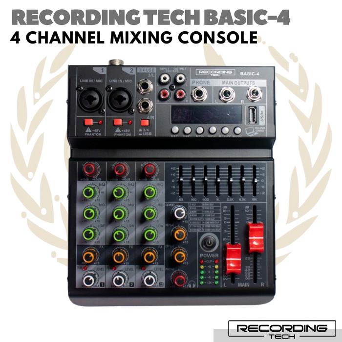 RECORDING TECH BASIC 4 MIXING CONSOLE | Audio MIxer 4 Channel Basic4