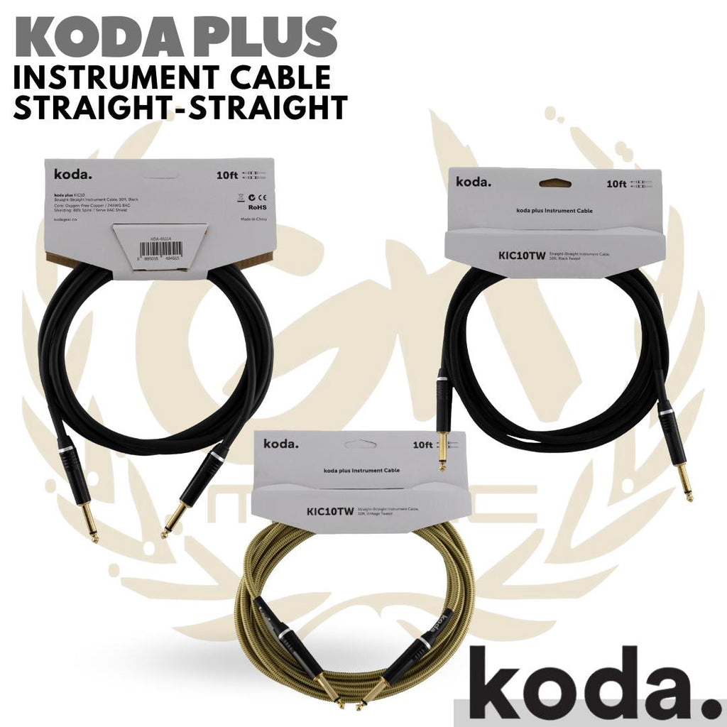 KODA PLUS STRAIGHT - STRAIGHT Instrument Cable | Kabel Jack Gitar Bass