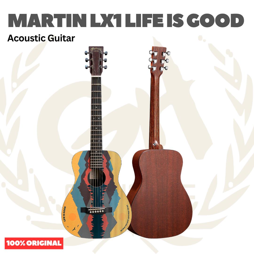 Martin LX1 LIFE IS GOOD Little Martin Acoustic Guitar w/Bag - Gitar Akustik