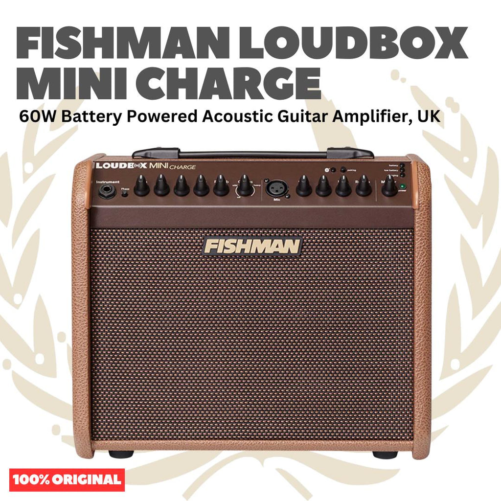 Fishman Loudbox Mini Charge 60W Battery Powered Acoustic Guitar Amplifier - Speaker Ampli Akustik Dengan Baterai Charger