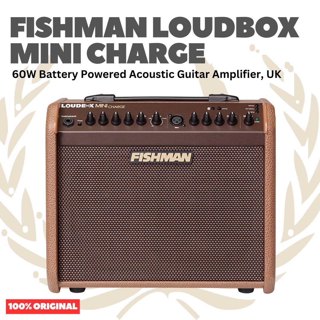 Fishman Loudbox Mini Charge 60W Battery Powered Acoustic Guitar Amplifier - Speaker Ampli Akustik Dengan Baterai Charger