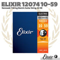 Elixir 12074 Nanoweb 7-String Electric Guitar Strings, 10-59
