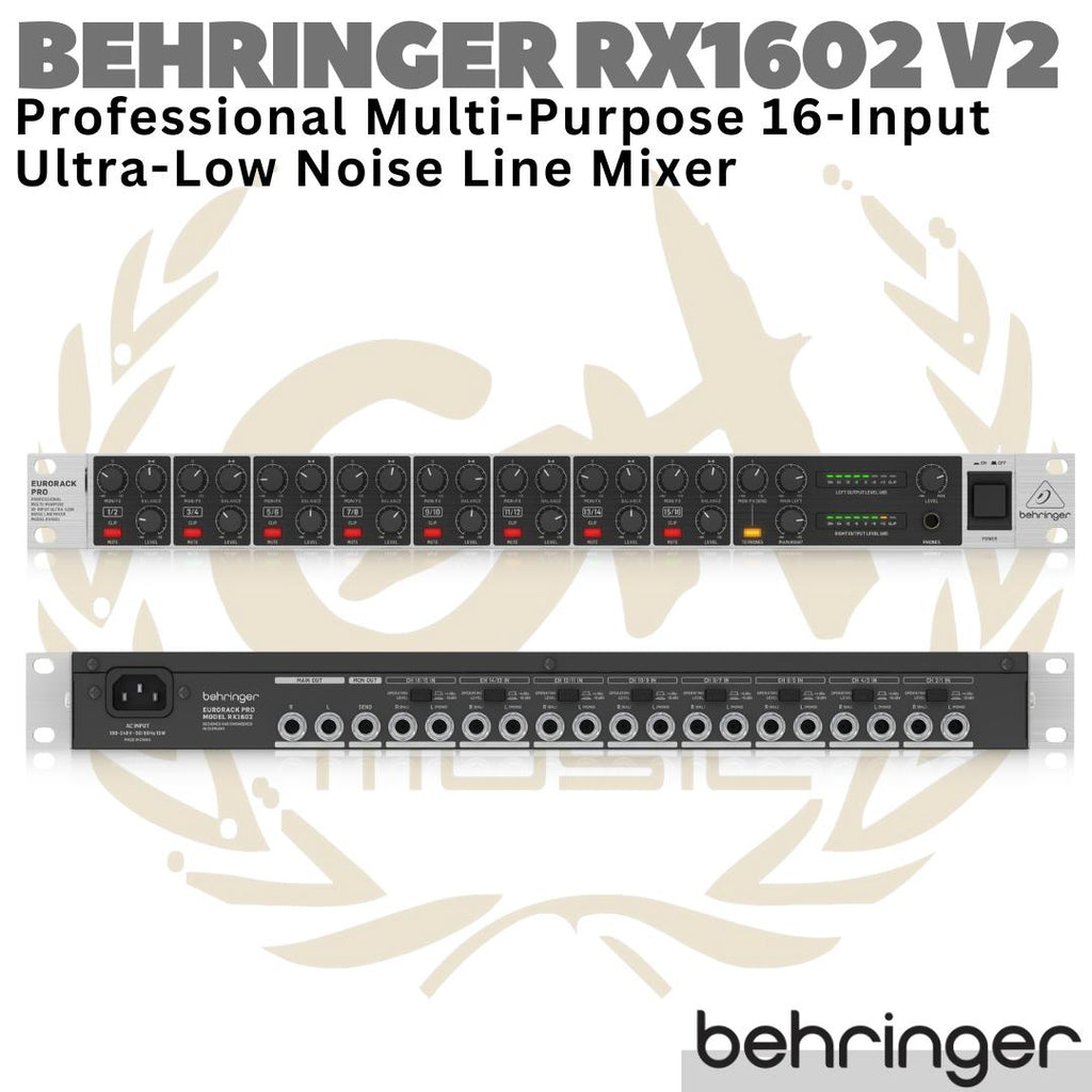 BEHRINGER EURORACK PRO RX1602 V2 16 Input Ultra Low Noise Line Mixer