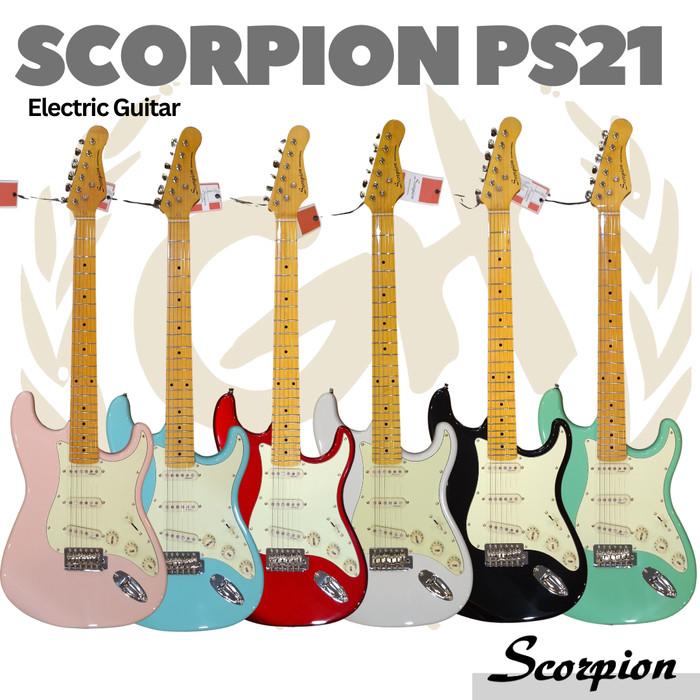 SCORPION PS21 Premium Series Electric Guitar | Gitar Listrik Strato - BK