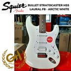SQUIER BULLET STRATOCASTER HSS ELEKTRIC GUITAR LAURAL FB ARCTIC WHITE