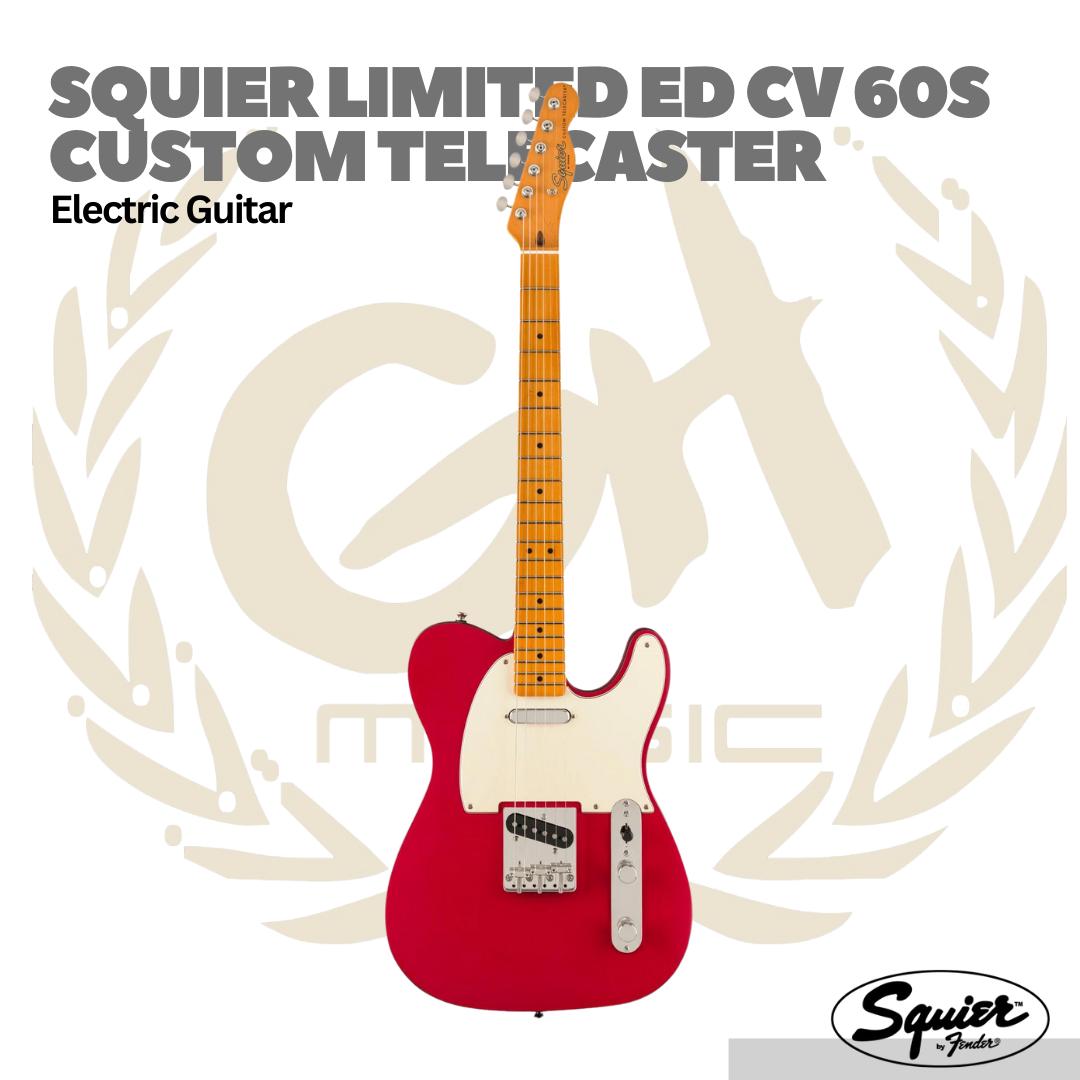 Squier Limited Edition Classic Vibe 60s Custom Telecaster Electric Guitar, Maple FB