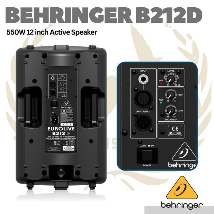 Behringer Eurolive B212D 550W 12 inch Active Speaker - Spiker Aktif