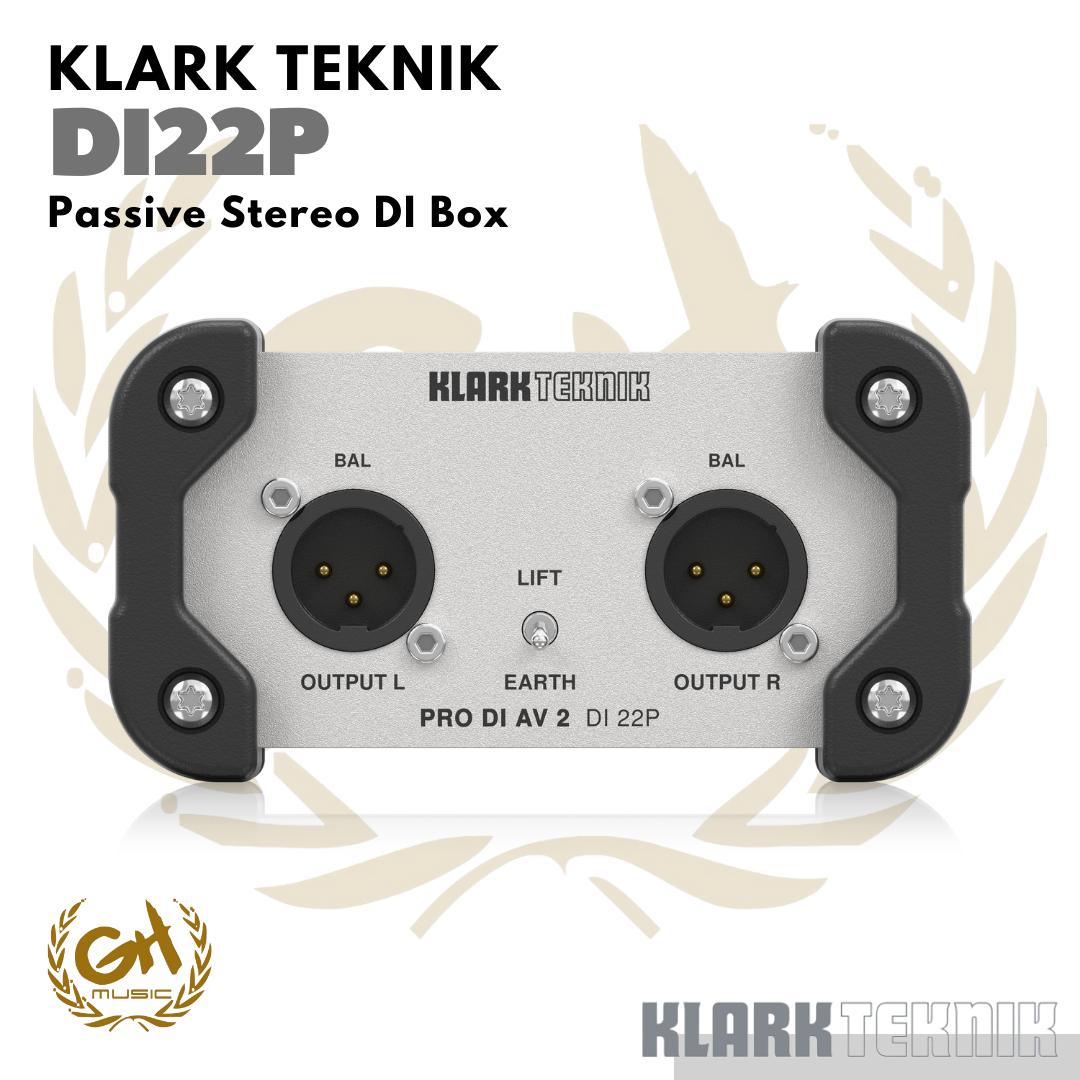 KLARK TEKNIK DI 22P Passive Stereo DI Box Direct Box | Pasif DI22