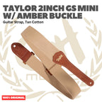 Taylor 2Inch GS Mini Guitar Strap w/Amber Buckle - Strap Gitar