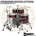 PREMIER REVOLUTION 5 Pcs Drum Set 22" | Free Cymbal, Splash, Kursi
