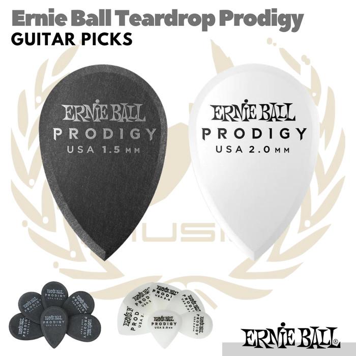 Ernie Ball Teardrop Prodigy Guitar Picks isi 6 | Pick Gitar 1.5 2.0mm