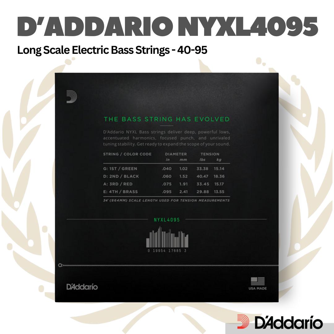 D'Addario's NYXL4095 40-95 ELECTRIC BASS STRING LONG SCALE | SENAR BASS