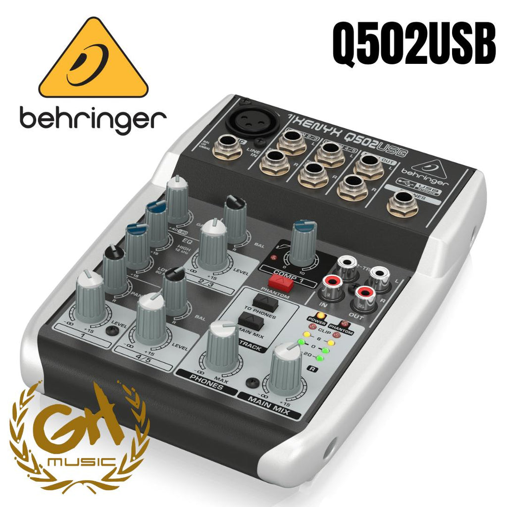 BEHRINGER XENYX Q502USB MIXER AUDIO INTERFACE