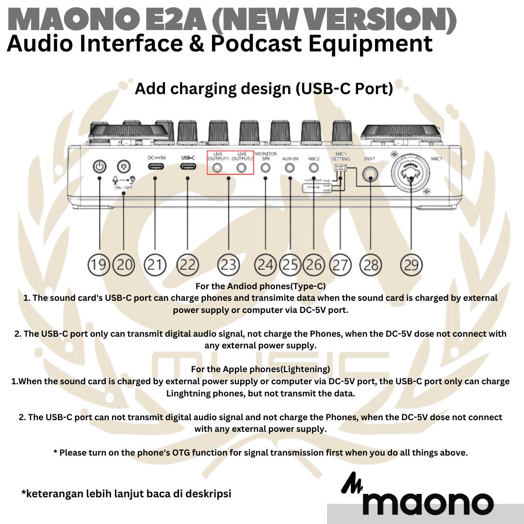 MAONOCASTER E2 / E2A (NEW VERSION) Portable Live Streaming & Podcast Console - Soundcard