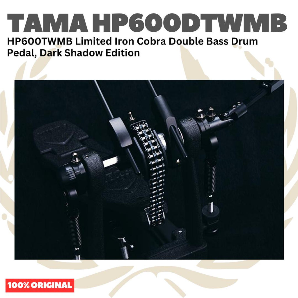 TAMA HP600DTWMB Limited Iron Cobra Double Bass Drum Pedal, Dark Shadow Edition - HP600TWMB Dabel Twin Pedal Kick Bass Drum Original Asli