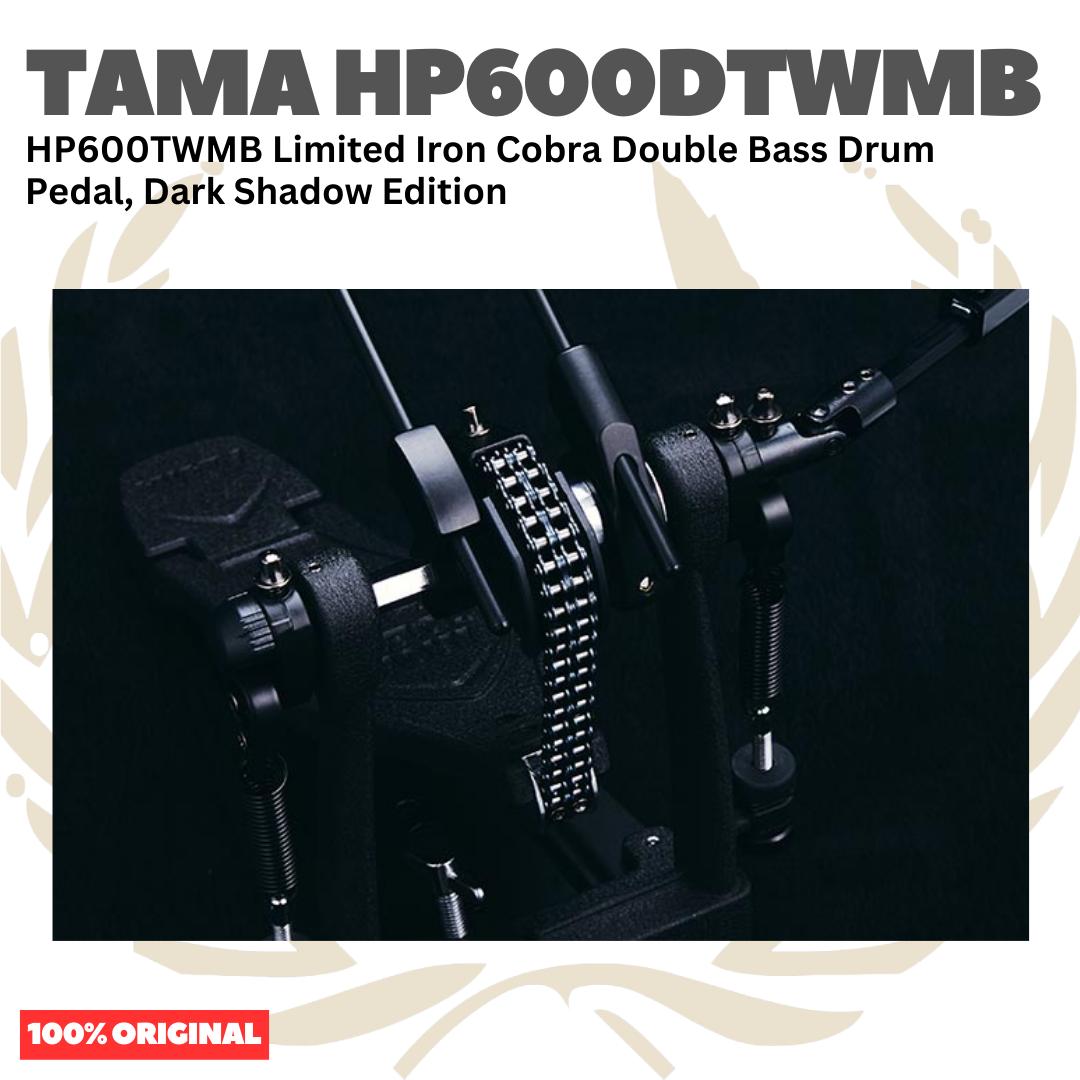 TAMA HP600DTWMB Limited Iron Cobra Double Bass Drum Pedal, Dark Shadow Edition - HP600TWMB Dabel Twin Pedal Kick Bass Drum Original Asli