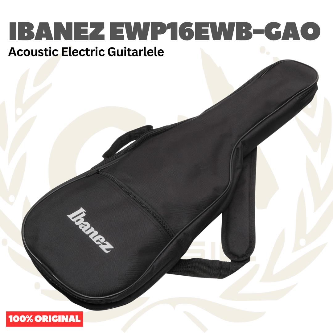 Ibanez EWP16EWB-GAO Acoustic-Electric Guitar w/Bag, Galaxy Aqua Open Pore - Gitarlele Ukulele Tenor 6-String