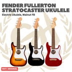 Fender Fullerton Stratocaster Ukulele - Ukulele Elektrik Body Stratocaster Mini 4-Senar With Preamp Original Asli