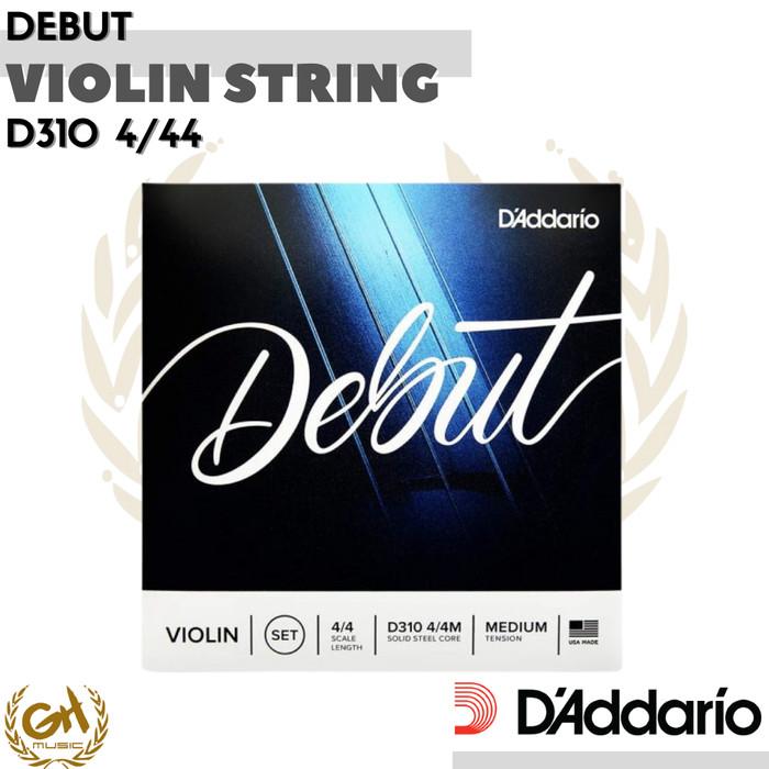 D'ADDARIO DEBUT VIOLIN SET 4/4 MEDiUM TENSION, D310 4/4M, SENAR BIOLA