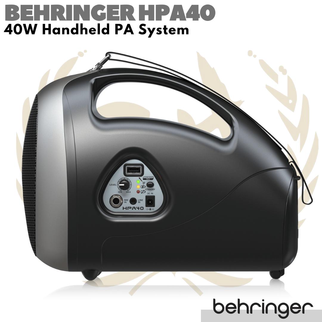 BEHRINGER HPA40 40W Handheld PA System | Ampli Speaker Portable Mini