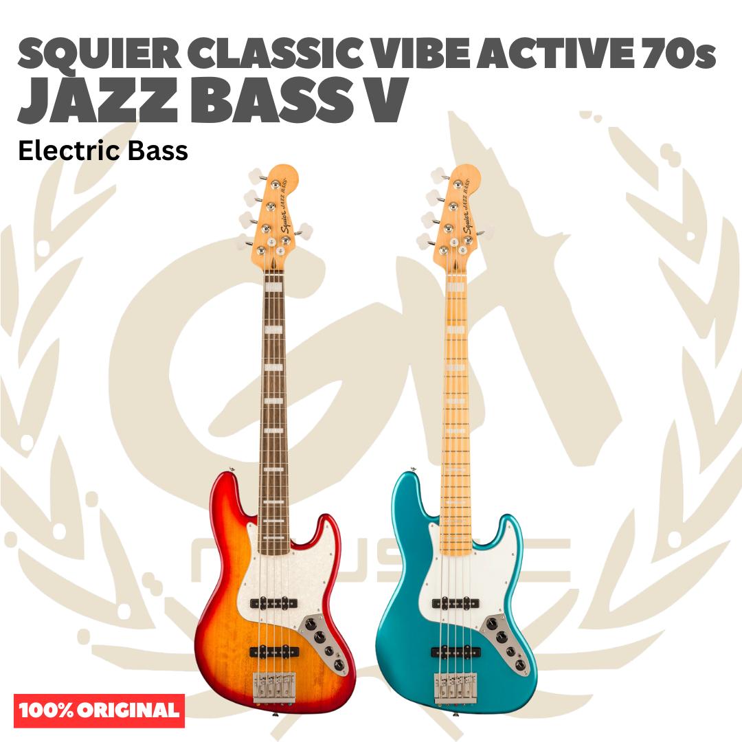 SQUIER Classic Vibe Active 70s Jazz Bass V Electric Bass Guitar - Gitar Bass Listrik Elektrik Aktif 5-string Original Asli