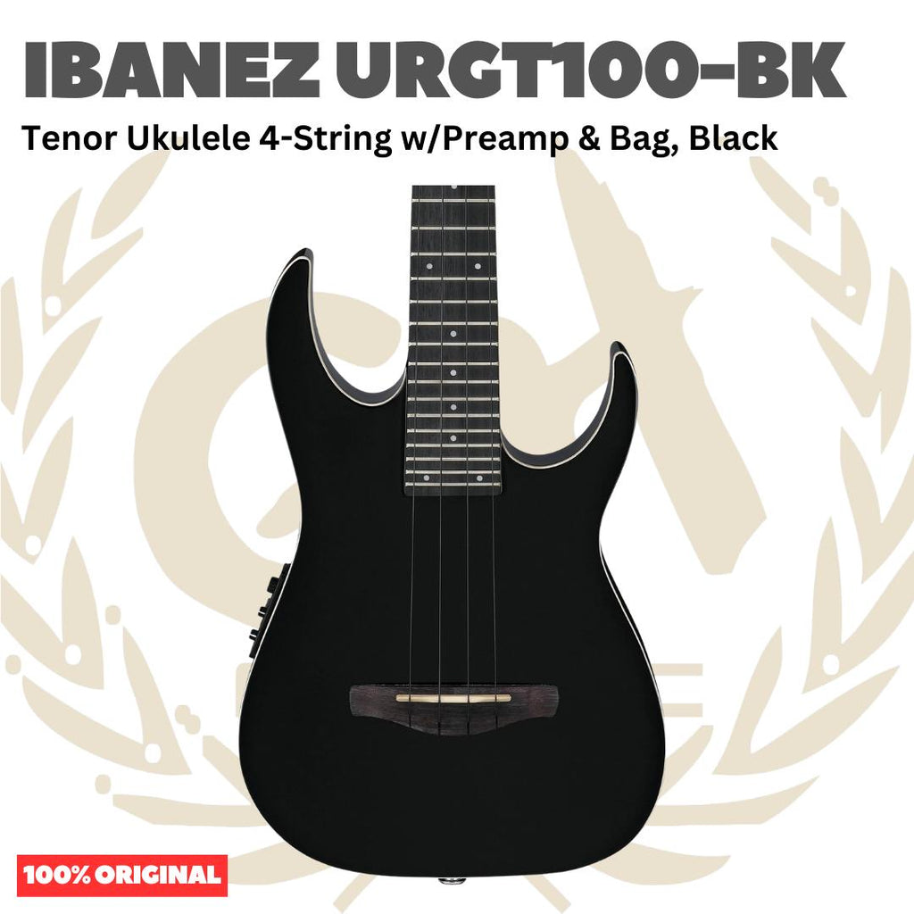 Ibanez URGT100 Tenor Ukulele 4-String w/Preamp & Bag - Ukulele Tenor 4-senar Original Asli