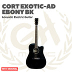 Cort Exotic-AD Ebony BK Acoustic Electric Guitar - Gitar Akustik dengan Preamp