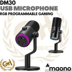 Mic USB MAONO DM30 Gaming RGB Microphone For PC Phone Computer Laptop