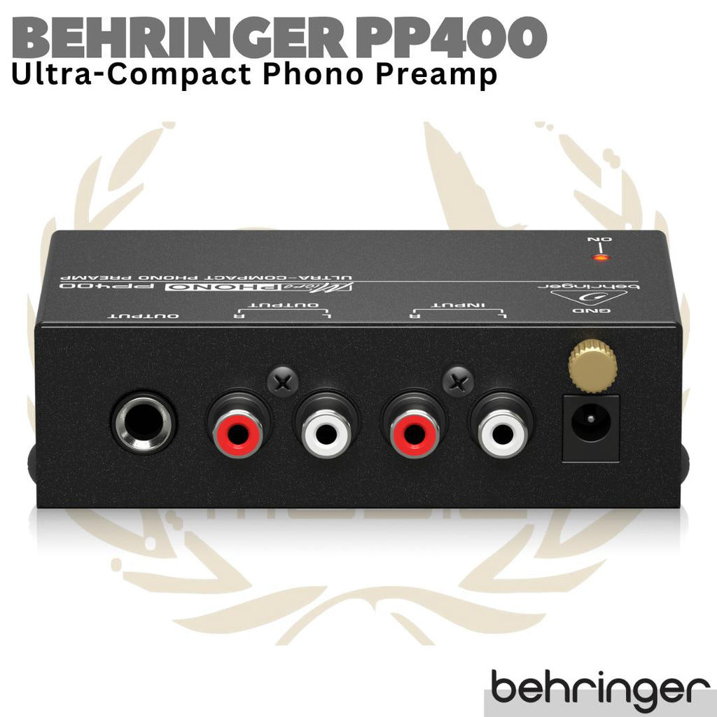 BEHRINGER MICROPHONO PP400 Ultra-Compact Phono Preamp | Headphone