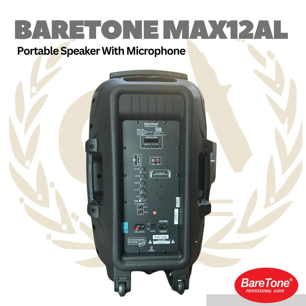 Baretone MAX12AL Portable Speaker 12" 100W