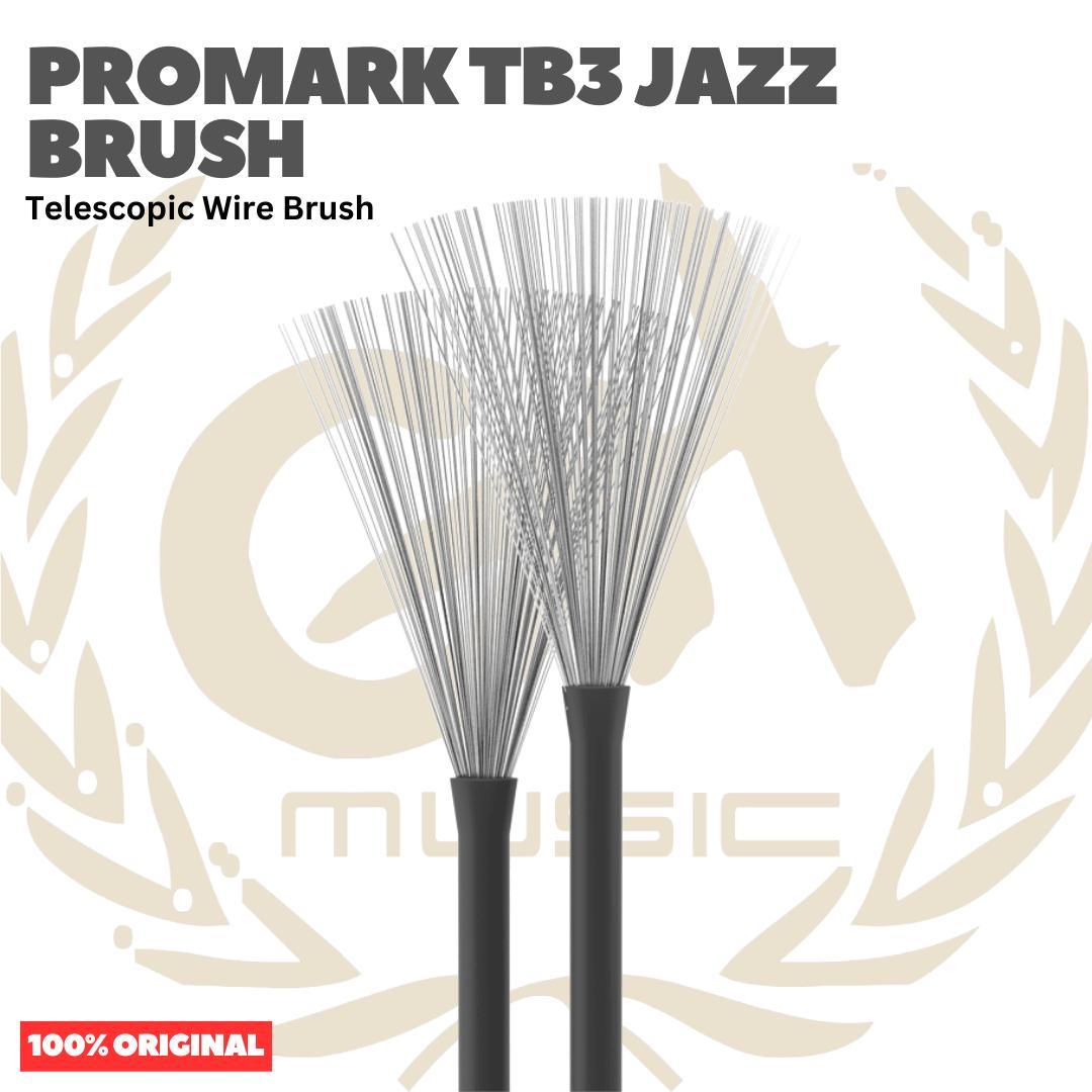 PROMARK TB3 Jazz Brush Telescope Wire Brush - Stik Brass Snare Stick Kawat Jazz Original Asli