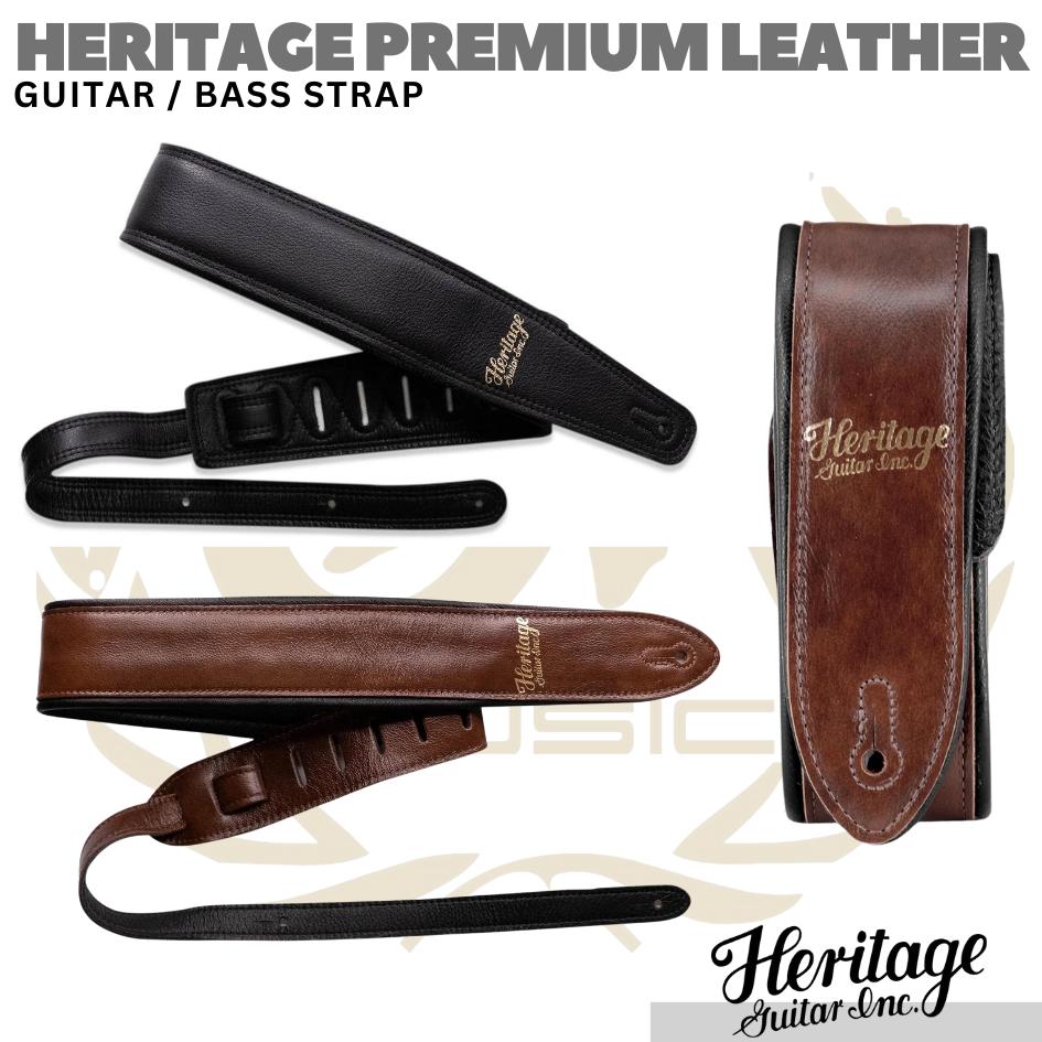 HERITAGE PREMIUM LEATHER Guitar / Bass Straps | Strap Gitar Kulit