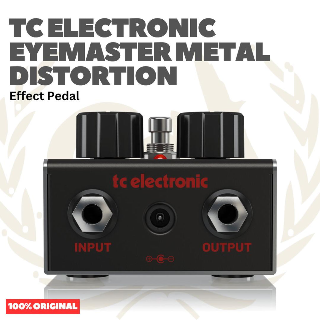 TC Electronic Eyemaster Metal Distortion Skull-Pounding Metal Distortion Pedal with 2-Knob Interface for Insane Gain Effect Pedal - Efek Pedal Gitar