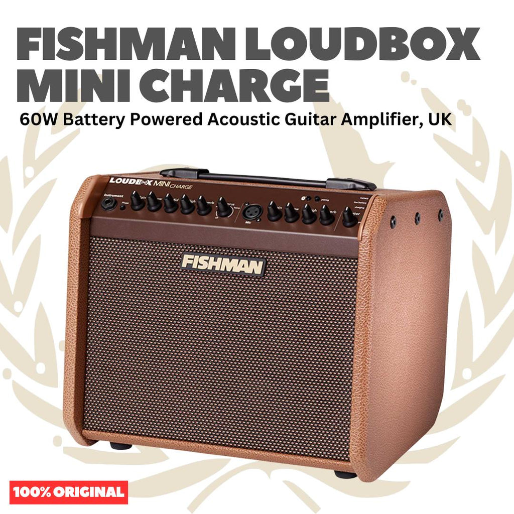 Fishman Loudbox Mini Charge 60W Battery Powered Acoustic Guitar Amplifier - Speaker Ampli Akustik Dengan Baterai Charger