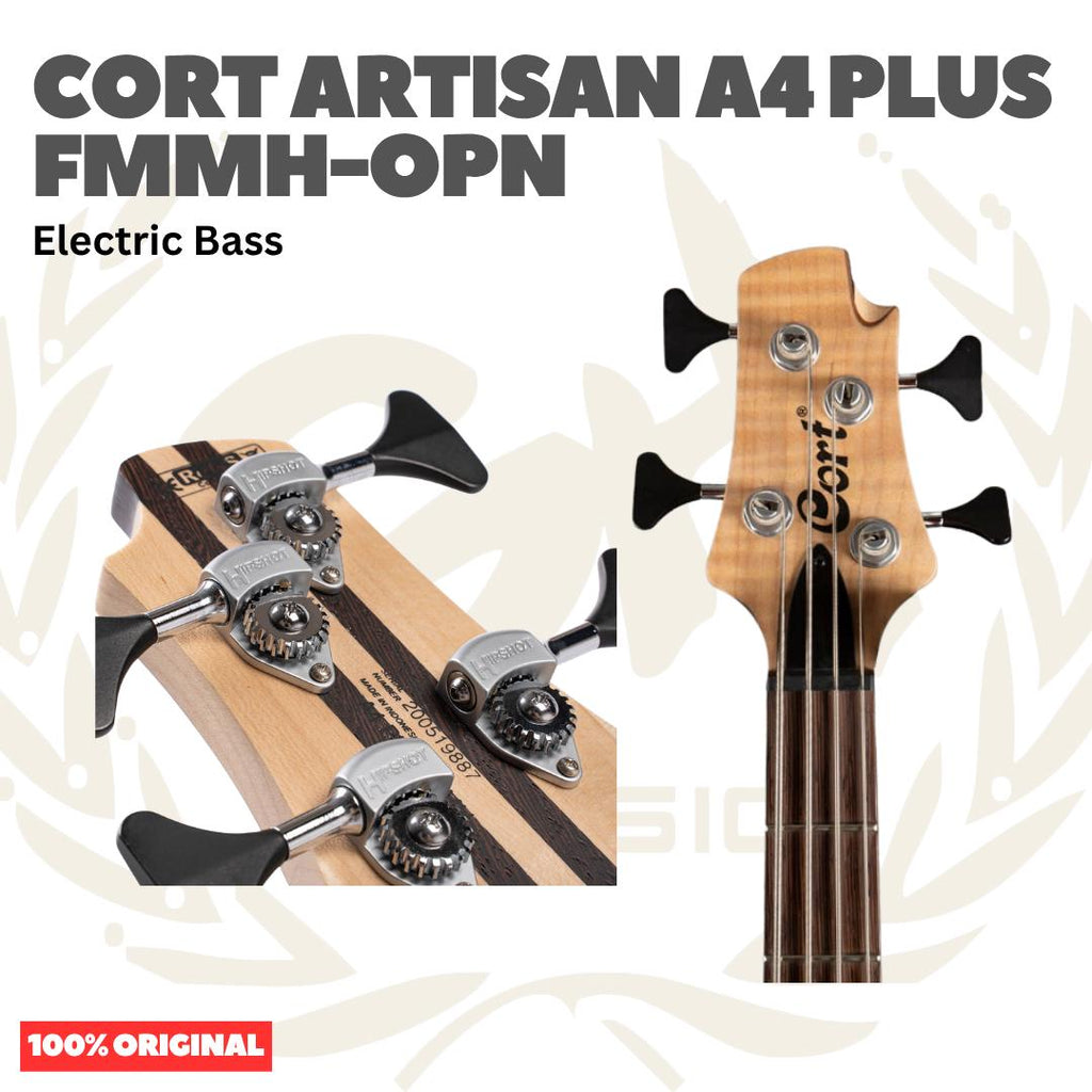 Cort Artisan A4 Plus FMMH Electric Bass Guitar - Bass Listrik Elektrik