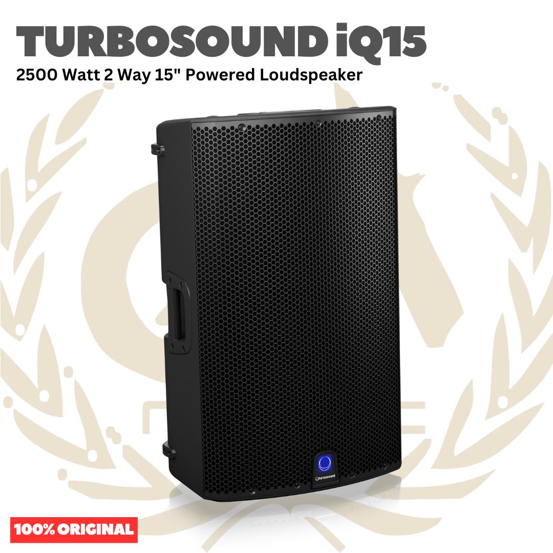 TURBOSOUND iQ15 2500 Watt 2 Way 15" Powered Loudspeaker with DSP Tech, Speaker Modelling and ULTRANET Networking - Speaker Aktif Smart Speaker Portable Original Asli
