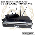RECORDING TECH RT SUPER200 WIRELESS MICROPHONE - 2 CHANEL MIC WIRELESS