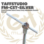 FM-CST Drum Cymbal Stand Heavy Duty Adjustable Double Braced - FM CST Stand Simbal Drum TAFF STUDIO FMCST SILVER