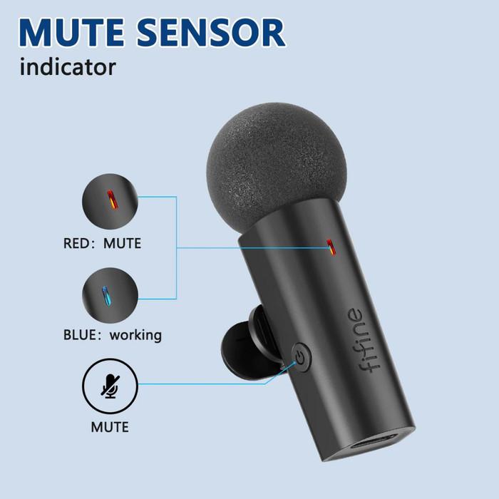 FIFINE M6 Handphone Wireless Lavalier Microphone | Mic Hp Clip On C